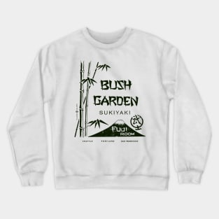 Vintage Seattle Retro Bush Garden Japanese Restaurant Distressed Crewneck Sweatshirt